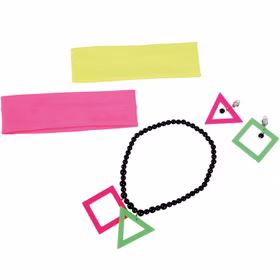 80er Jahre Neon-Set Ohrringe Kette & Stirnbänder für Damen Kostüm-Zubehör Accessoire Neon-Party 90er Jahre Fasching Karneval Mottoparty 80er Jahre Neon-Set Ohrringe Kette & Stirnbänder für Damen Kostüm-Zubehör Accessoire Neon-Party 90er Jahre Fasching Karneval Mottoparty