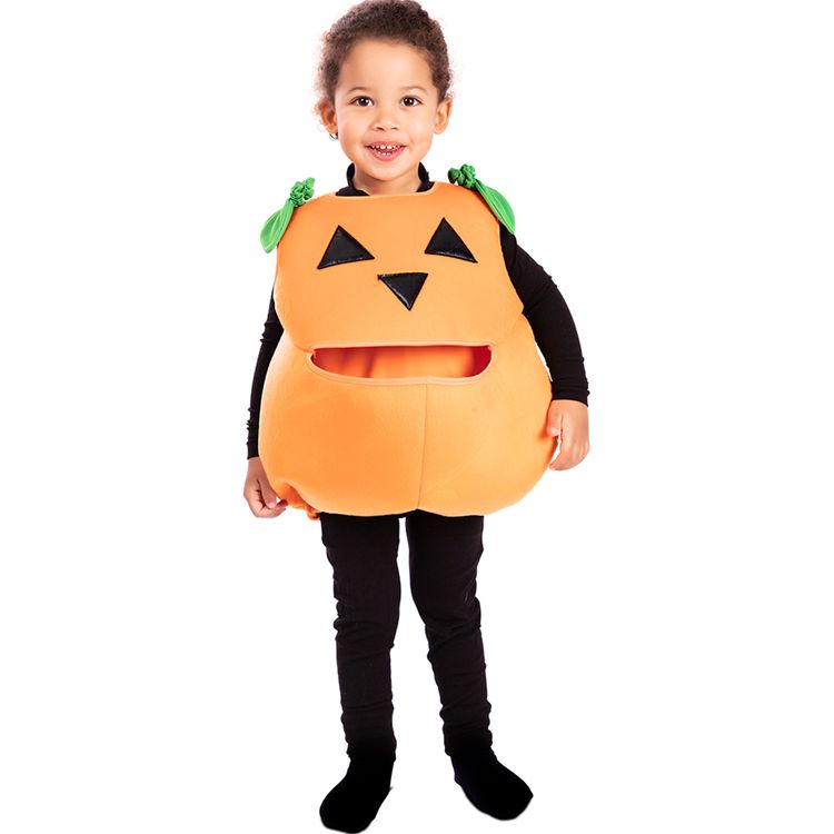 Kürbis Kostüm mit großer Bauchtasche für Süßigkeiten Halloween für Kinder Kürbis Kostüm mit großer Bauchtasche für Süßigkeiten sammeln Halloween Süßes oder Saures für Kinder Fasching Karneval Mottoparty Kinderfasching Kinderkostüm