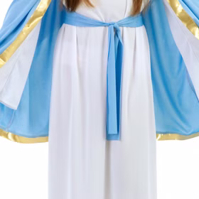 Krippenspiel Kostüm Maria für Kinder 7-12 Jahre Orient weiß blau Weihnachten Fasching Karneval Mottoparty 1001 Nacht 