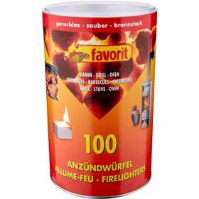 Anzündwürfel 100er Dose weiß von Favorit Anzündwürfel 100er Dose weiß von Favorit