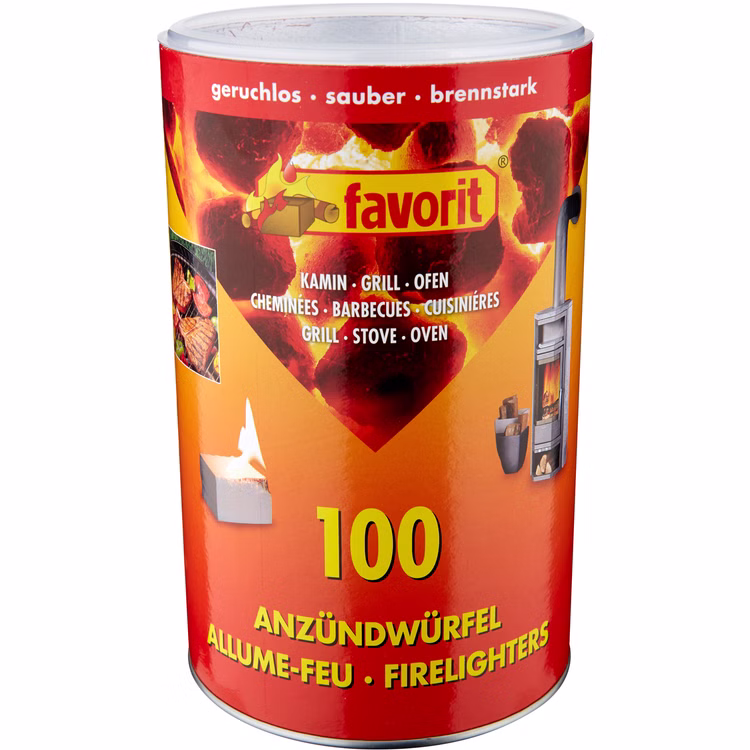Anzündwürfel 100er Dose weiß von Favorit Anzündwürfel 100er Dose weiß von Favorit