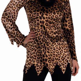 Leopard Kostüm Katze Kira mit Haarreif für Damen Gr. 36-46 Kleid Tier Tierkostüm Fasching Karneval Mottoparty