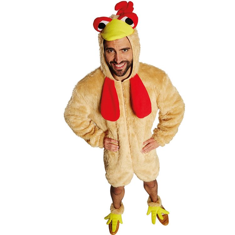 Hahn Kostüm Chris Chicken für Herren Hahn Kostüm Chris Chicken für Herren Gr. S-XXL braun Tier Tierkostüm Fasching Karneval Mottoparty Spaßkostüm Gruppenkostüm Paarkostüm