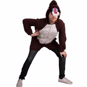 Affen Kostüm Mandrill Rafiki für Herren Gr. S-XL braun Tier Tierkostüm andere Länder Fasching Karneval Mottoparty Affen Kostüm Mandrill Rafiki für Herren Gr. S-XL braun Tier Tierkostüm andere Länder Fasching Karneval Mottoparty