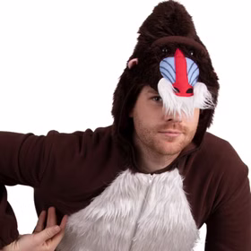 Affen Kostüm Mandrill Rafiki für Herren Gr. S-XL braun Tier Tierkostüm andere Länder Fasching Karneval Mottoparty Affen Kostüm Mandrill Rafiki für Herren Gr. S-XL braun Tier Tierkostüm andere Länder Fasching Karneval Mottoparty