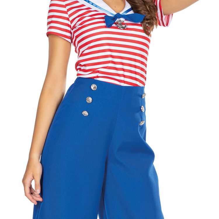 Matrosen Kostüm Matrosin Jette für Damen Gr. 34-44 blau Berufe Fasching Karneval Mottoparty Beachparty Marine