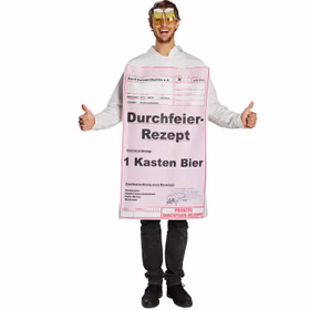 Rezept Kostüm Spaß-Outfit Durchfeier Rezept für Herren Gr. M/L Fasching Karneval Mottoparty Spaß-Kostüm Bierkostüm lustig witzig Rezept Kostüm Spaß-Outfit Durchfeier Rezept für Herren Gr. M/L Fasching Karneval Mottoparty Spaß-Kostüm Bierkostüm lustig witzig