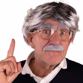 Opa Perücke Heinz mit Brille grauem Bart & Augenbrauen für Herren Kostüm-Zubehör Fasching Karneval Mottoparty Senior Opa Perücke Heinz mit Brille grauem Bart & Augenbrauen für Herren Kostüm-Zubehör Fasching Karneval Mottoparty Senior