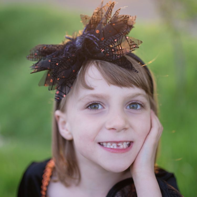 Hexen Kostüm Sybille Halloween mit Haarreif für Kinder 3-8 Jahre Kleid Fasching Karneval Mottoparty Kinderfasching Halloween-Party 