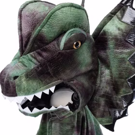 Dinosaurier Kostüm Dilophosaurus Echse für Kinder 4-8 Jahre grün Tier Fasching Karneval Mottoparty Kinderfasching Dino Saurier Dino-Kostüm Urzeit