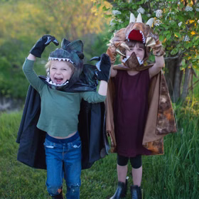 Dinosaurier Kostüm Dilophosaurus Echse für Kinder 4-8 Jahre grün Tier Fasching Karneval Mottoparty Kinderfasching Dino Saurier Dino-Kostüm Urzeit