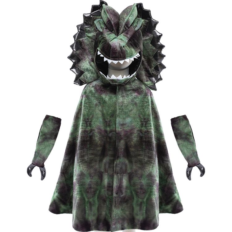 Dinosaurier Kostüm Dilophosaurus Echse für Kinder Dinosaurier Kostüm Dilophosaurus Echse für Kinder 4-8 Jahre grün Tier Fasching Karneval Mottoparty Kinderfasching Dino Saurier Dino-Kostüm Urzeit
