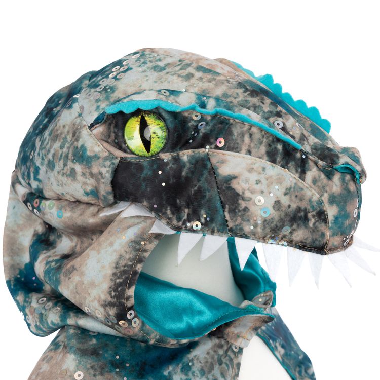 Dino Kostüm Raptor Saurier für Kinder 5-6 Jahre Umhang Tier Tierkostüm Fasching Karneval Mottoparty Kinderfasching Dino-Kostüm Dinosaurier Urzeit