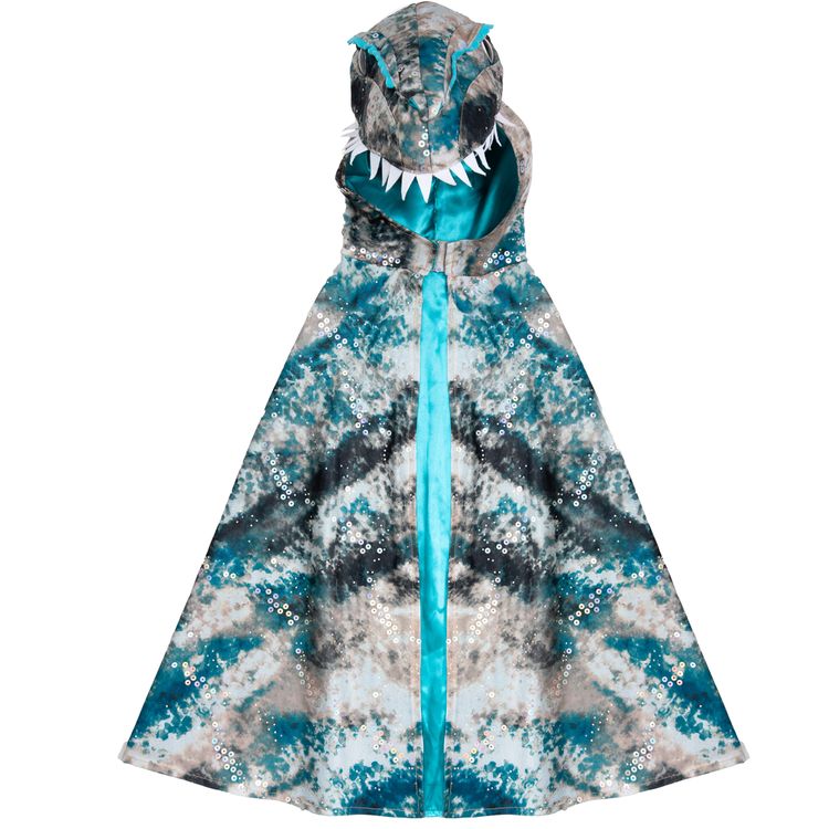 Dino Kostüm Raptor Saurier für Kinder 5-6 Jahre Umhang Tier Tierkostüm Fasching Karneval Mottoparty Kinderfasching Dino-Kostüm Dinosaurier Urzeit