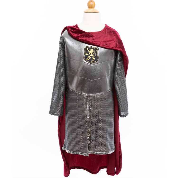 Ritter Kostüm Mutiger Silberritter Löwenherz für Kinder 5-10 Jahre Fasching Karneval Mottoparty Kinderfasching Rollenspiel Ritterfest Ritterturnier Mittelalter Mittelalterfest