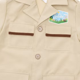 Naturforscher Kostüm Ranger Finn mit Zubehör für Kinder 5-6 Jahre Beruf Paläontologe Forscher Fasching Karneval Mottoparty Kinderfasching Rollenspiel Kostüm-Zubehör Spielzeug Insekten-Beobachtungsglas 