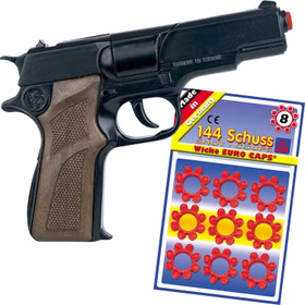 Polizei Pistole 17 cm inkl. 144 Schuss-Munition Spielzeug-Revolver Kostüm-Zubehör Kinder-Spielzeug Polizist Police Fasching Karneval Mottoparty Kinderfasching Polizei Pistole 17 cm inkl. 144 Schuss-Munition Spielzeug-Revolver Kostüm-Zubehör Kinder-Spielzeug Polizist Police Fasching Karneval Mottoparty Kinderfasching