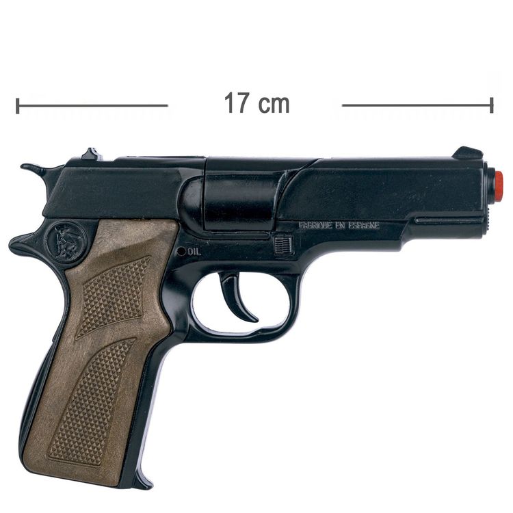 Polizei Pistole 17 cm inkl. 144 Schuss-Munition Spielzeug-Revolver Polizei Pistole 17 cm inkl. 144 Schuss-Munition Spielzeug-Revolver Kostüm-Zubehör Kinder-Spielzeug Polizist Police Fasching Karneval Mottoparty Kinderfasching