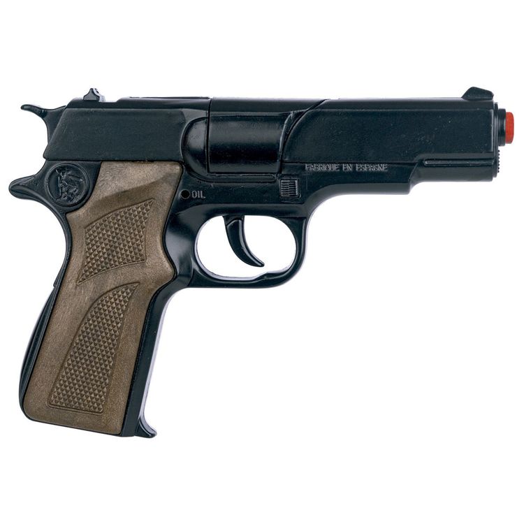 Polizei Pistole 17 cm inkl. 144 Schuss-Munition Spielzeug-Revolver Polizei Pistole 17 cm inkl. 144 Schuss-Munition Spielzeug-Revolver Kostüm-Zubehör Kinder-Spielzeug Polizist Police Fasching Karneval Mottoparty Kinderfasching