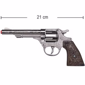 Cowboy Pistole 21 cm inkl. 144 Schuss-Munition Spielzeug-Revolver Kostüm-Zubehör Kinder-Spielzeug Cowboy Wilder Westen Western Fasching Karneval Mottoparty Kinderfasching Cowboy Pistole 21 cm inkl. 144 Schuss-Munition Spielzeug-Revolver Kostüm-Zubehör Kinder-Spielzeug Cowboy Wilder Westen Western Fasching Karneval Mottoparty Kinderfasching
