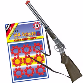 Cowboy Gewehr 62 cm lang Silberbüchse inkl. 144 Schuss-Munition Kostüm-Zubehör Kinder-Spielzeug Cowboy Wilder Westen Western Fasching Karneval Mottoparty Kinderfasching Cowboy Gewehr 62 cm lang Silberbüchse inkl. 144 Schuss-Munition Kostüm-Zubehör Kinder-Spielzeug Cowboy Wilder Westen Western Fasching Karneval Mottoparty Kinderfasching