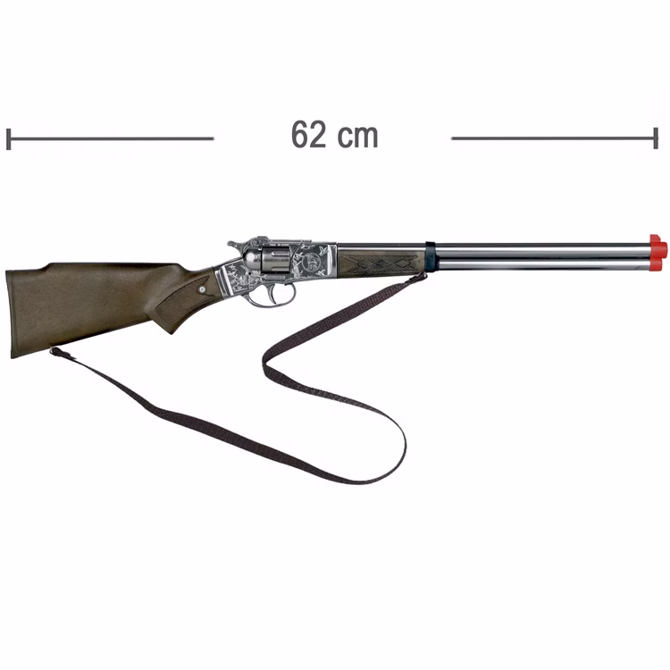 Cowboy Gewehr 62 cm lang Silberbüchse inkl. 144 Schuss-Munition Kostüm-Zubehör Kinder-Spielzeug Cowboy Wilder Westen Western Fasching Karneval Mottoparty Kinderfasching Cowboy Gewehr 62 cm lang Silberbüchse inkl. 144 Schuss-Munition Kostüm-Zubehör Kinder-Spielzeug Cowboy Wilder Westen Western Fasching Karneval Mottoparty Kinderfasching