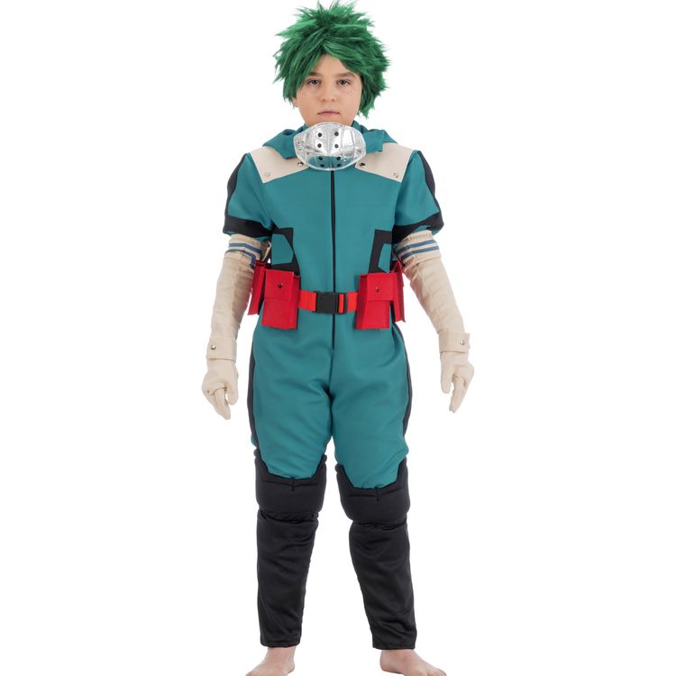 My Hero Academia Kostüm Izuku Midoriya für Kinder My Hero Academia Kostüm Izuku Midoriya für Kinder Gr. 128-152 grün Manga Anime Filmheld Serienheld Comic Fasching Karneval Mottoparty Gruppenkostüm Kinderfasching Cosplay