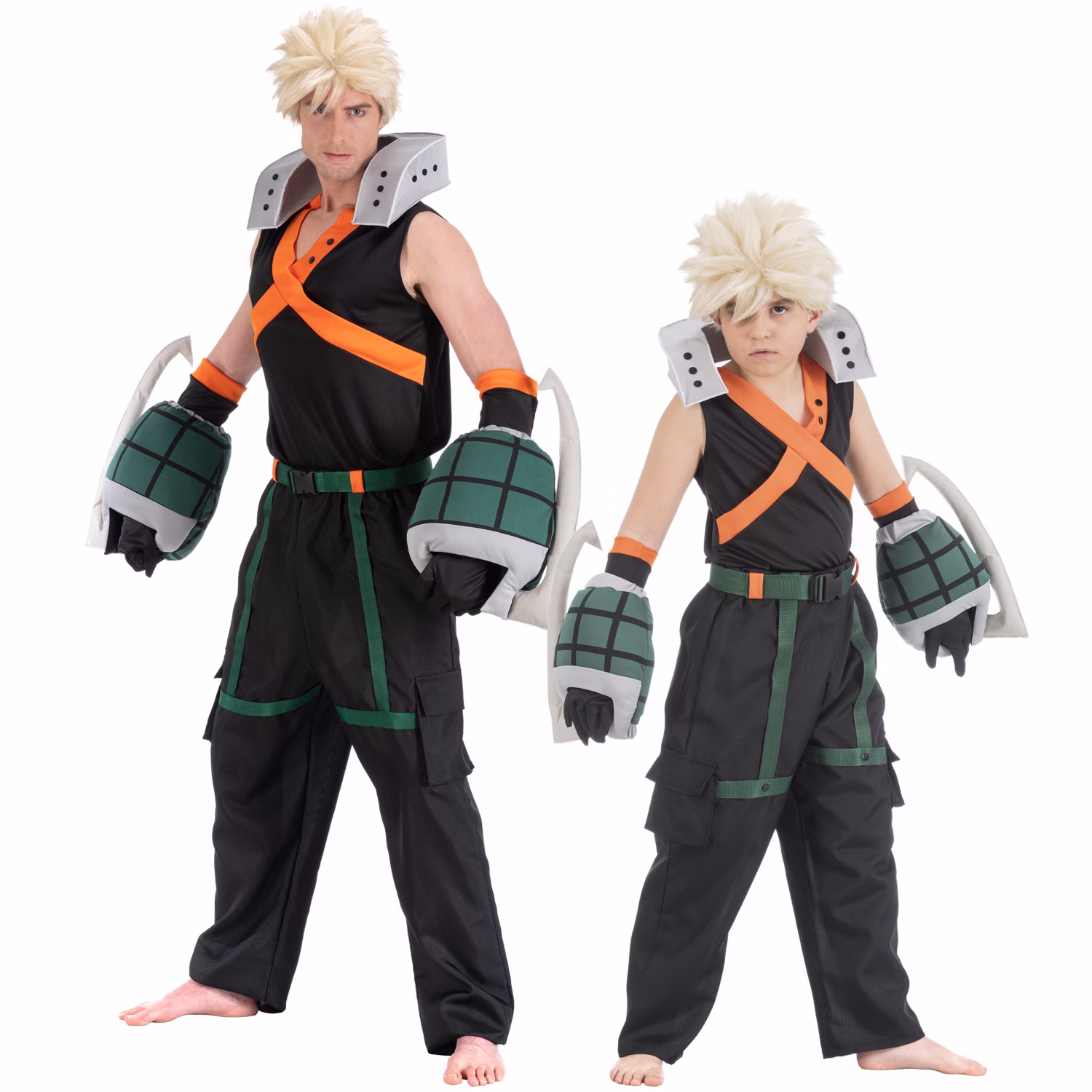 My Hero Academia Kostüm Katsuki Bakugo für Kinder Gr. 128-152 schwarz Manga Anime Filmheld Serienheld Comic Fasching Karneval Mottoparty Gruppenkostüm Kinderfasching Cosplay