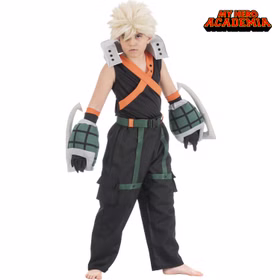 My Hero Academia Kostüm Katsuki Bakugo für Kinder Gr. 128-152 schwarz Manga Anime Filmheld Serienheld Comic Fasching Karneval Mottoparty Gruppenkostüm Kinderfasching Cosplay