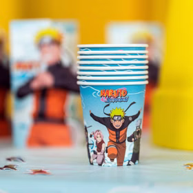 Naruto Shippuden Party-Set Kindergeburtstag 38-tlg. Party-Deko Tischdeko Deko Dekoration Kindergeburtstag Geburtstag Manga Anime Comic Filmheld Party-Geschirr