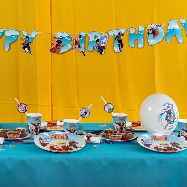 XXL Naruto Shippuden Party-Set Kindergeburtstag 73-tlg. Party-Deko XXL Naruto Shippuden Party-Set Kindergeburtstag 73-tlg. Party-Deko Tischdeko Deko Dekoration Kindergeburtstag Geburtstag Manga Anime Comic Filmheld Party-Geschirr