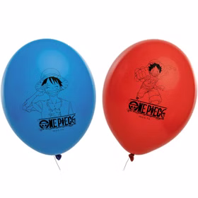 XXL One Piece Party-Set Kindergeburtstag 65-tlg. Party-Deko Tischdeko Deko Dekoration Kindergeburtstag Geburtstag Manga Anime Comic Filmheld Party-Geschirr Blauer und Roter One Piece Ballon.