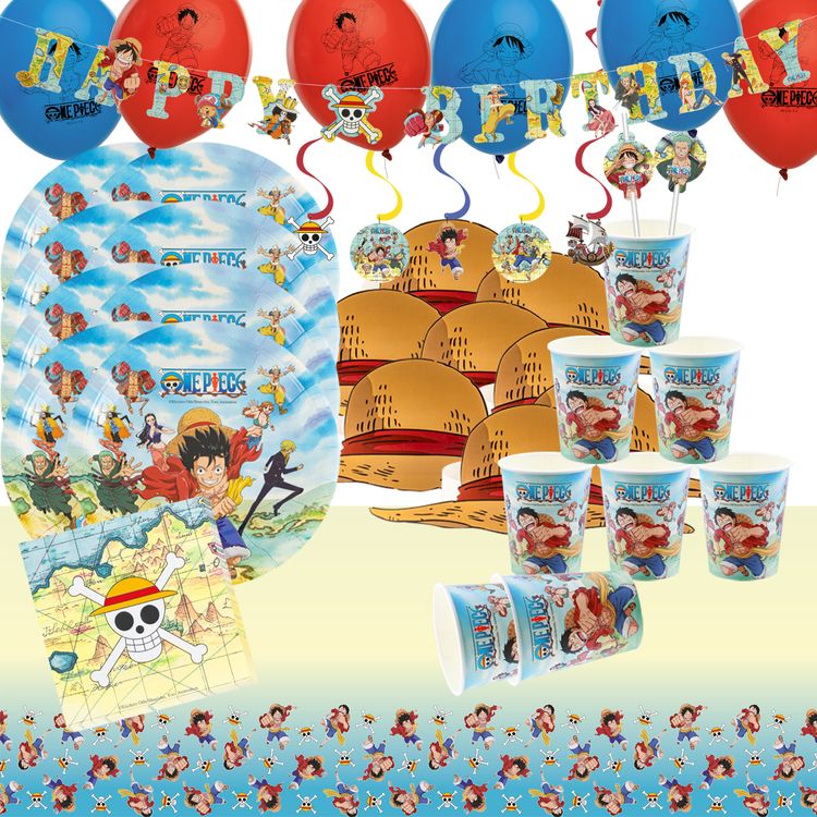 One Piece Party-Set für Kinder und Erwachsene.