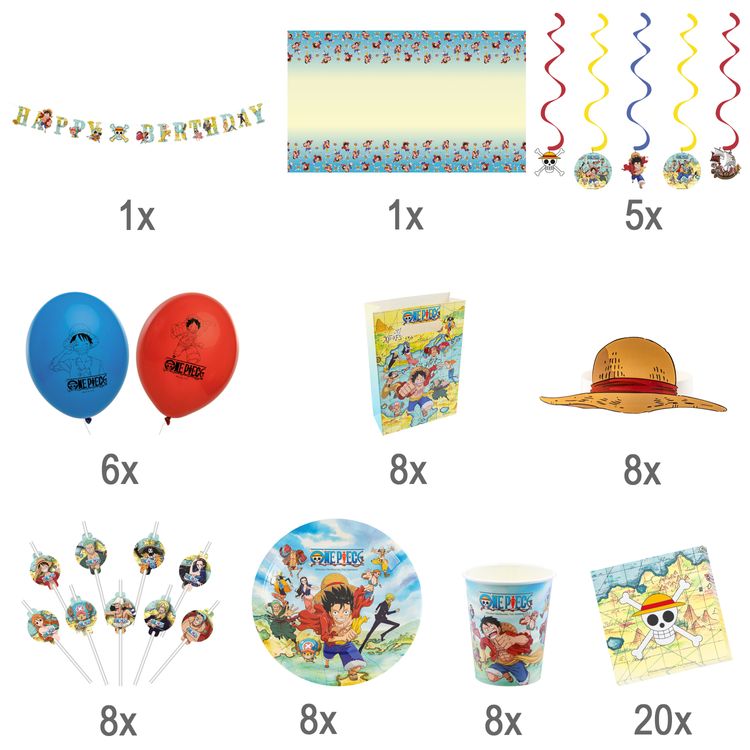 Stoviglie Festa Pirati Set Stoviglie Festa Pirata Shamoparty - 20 Posti Con Tovaglia, Piatti, Bicchieri E Tovaglioli Set Compleanno 20 Ospiti Tema