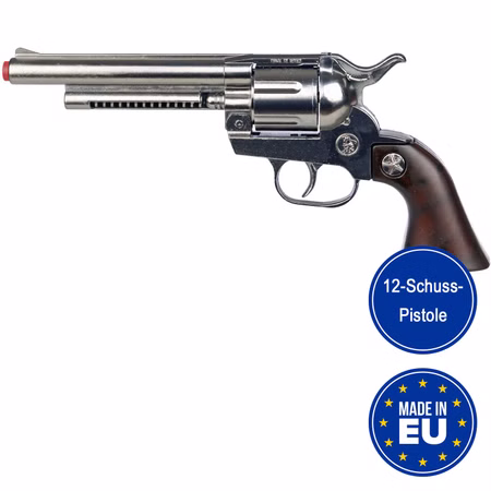 Cowboy Pistole 25 cm silbern braun 12 Schuss Western-Revolver Kostüm-Zubehör Spielzeug-Revolver Kinder-Spielzeug Cowboy-Pistole für Kinder Western Wilder Westen Accessoire Cowboy Pistole 25 cm silbern braun 12 Schuss Western-Revolver Kostüm-Zubehör Spielzeug-Revolver Kinder-Spielzeug Cowboy-Pistole für Kinder Western Wilder Westen Accessoire