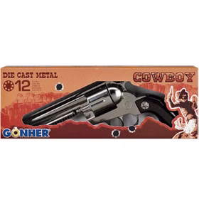 Cowboy Pistole 25 cm inkl. 144 Schuss-Munition Spielzeug-Revolver Kostüm-Zubehör Kinder-Spielzeug Cowboy Wilder Westen Western Fasching Karneval Mottoparty Kinderfasching