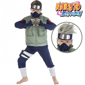 Kakashi Hatake Kostüm aus Naruto Deluxe für Kinder inkl. Perücke Gr. 128-152 Lizenz Lizenzkostüm Manga Anime Fasching Karneval Mottoparty Kinderfasching Kindergeburtstag