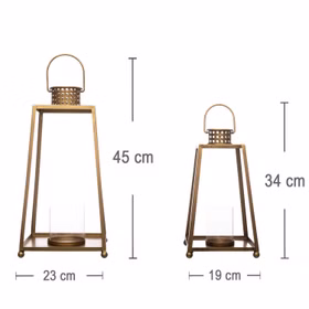 Laternen 2er-Set mit Glasscheiben Metall Innen & Außen Deko-Laterne Windlicht Garten-Deko Wohnzimmer Weihnachten Weihnachts-Deko Laternen 2er-Set mit Glasscheiben Metall Innen & Außen Deko-Laterne Windlicht Garten-Deko Wohnzimmer Weihnachten Weihnachts-Deko