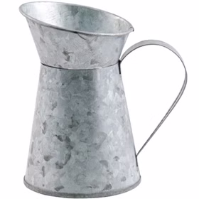 Deko Kanne Zink-Optik 7 x 10 cm Tisch-Deko Vase Kerzenhalter Milchtopf DIY Tisch-Deko Hochzeit Geburtstag Party-Deko Dekoration Deko Kanne Zink-Optik 7 x 10 cm Tisch-Deko Vase Kerzenhalter Milchtopf DIY Tisch-Deko Hochzeit Geburtstag Party-Deko Dekoration