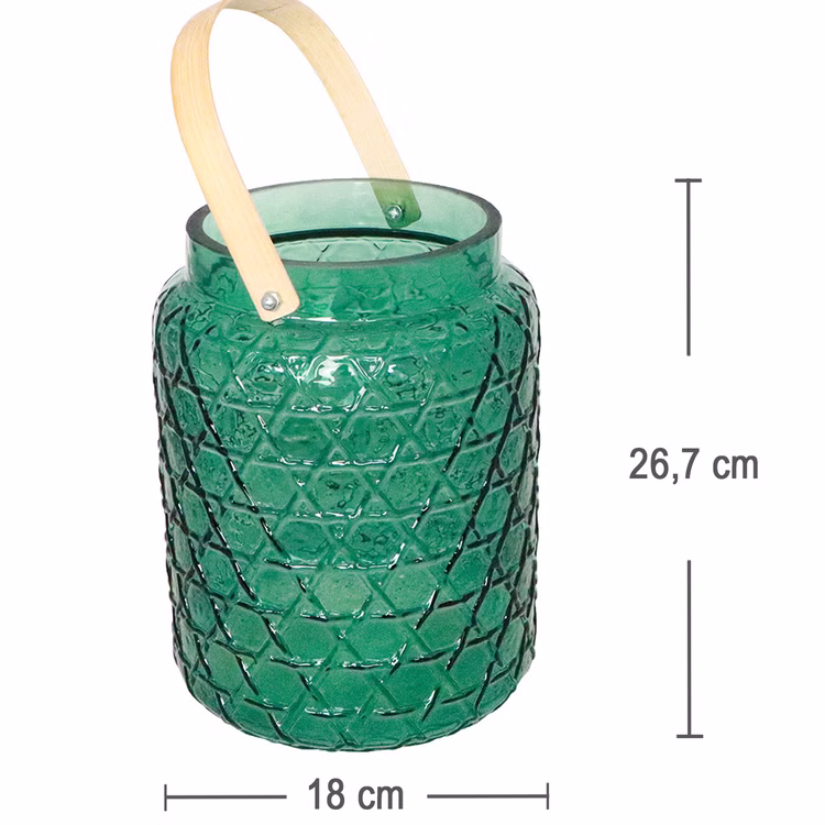 Vase grün Deko-Vase 18 x 26,7 cm mit Bambusgriff Kerzenhalter Windlicht Tisch-Deko Hochzeit Geburtstag Sommerfest Herbst Winter Garten-Party Wohn Accessoire Home Dekoration Vase grün Deko-Vase 18 x 26,7 cm mit Bambusgriff Kerzenhalter Windlicht Tisch-Deko Hochzeit Geburtstag Sommerfest Herbst Winter Garten-Party Wohn Accessoire Home Dekoration