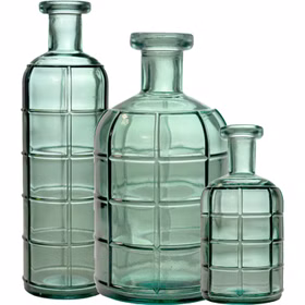 Vase Luca Ozeangrün 2,7 Liter 14 x 28 cm Blumenvase Deko-Vase Tisch-Deko Hochzeit Geburtstag Vintage Wohn-Deko Dekoration Wohn-Accessoires 