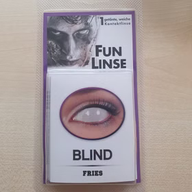 Verpackung der weißen Kontaktlinse von Vorne