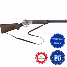 Cowboy Gewehr 76 cm lang Silberbüchse inkl. 144 Schuss-Munition Kostüm-Zubehör Kinder-Spielzeug Cowboy Wilder Westen Western Fasching Karneval Mottoparty Kinderfasching Cowboy Gewehr 76 cm lang Silberbüchse inkl. 144 Schuss-Munition Kostüm-Zubehör Kinder-Spielzeug Cowboy Wilder Westen Western Fasching Karneval Mottoparty Kinderfasching