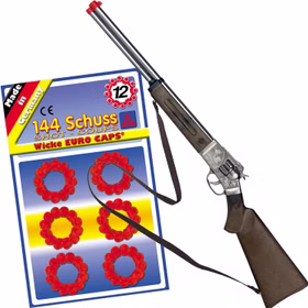 Cowboy Gewehr 76 cm lang Silberbüchse inkl. 144 Schuss-Munition Kostüm-Zubehör Kinder-Spielzeug Cowboy Wilder Westen Western Fasching Karneval Mottoparty Kinderfasching Cowboy Gewehr 76 cm lang Silberbüchse inkl. 144 Schuss-Munition Kostüm-Zubehör Kinder-Spielzeug Cowboy Wilder Westen Western Fasching Karneval Mottoparty Kinderfasching