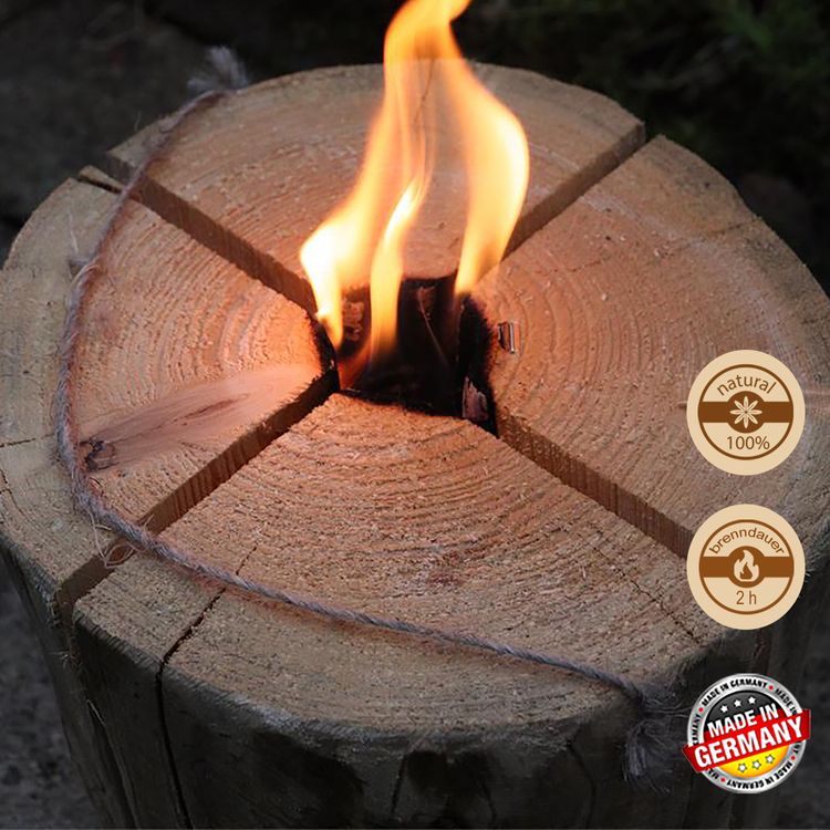12x Schwedenfeuer 21 cm x 23 cm Brenndauer 120 min Holz Kamin Feuerschale Osterfeuer Winterfeuer Sommerfest Garten-Party