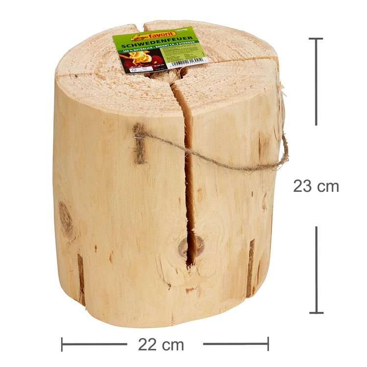 12x Schwedenfeuer 21 cm x 23 cm Brenndauer 120 min Holz Kamin Feuerschale Osterfeuer Winterfeuer Sommerfest Garten-Party