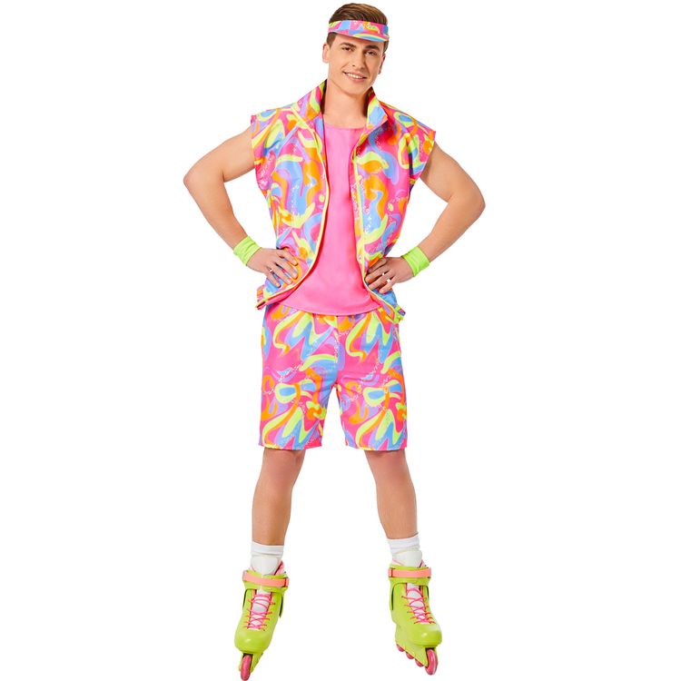 Ken Kostüm aus Barbie der Film Inliner-Ken für Herren Ken Kostüm aus Barbie der Film Inliner-Ken für Herren Gr. M-XL rosa Barbie der Film Filmheld Fasching Karneval Mottoparty Paar- und Gruppenkostüm