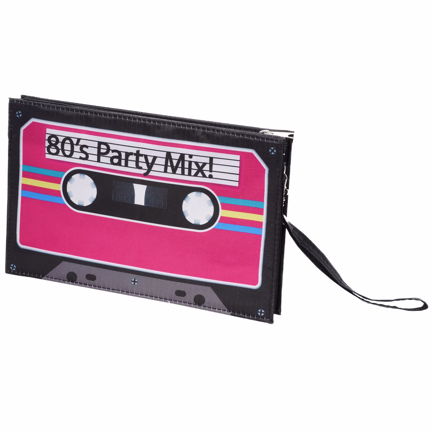 Handtasche Kassette 80's Party Mix Tasche 80er Kostüm-Zubehör für Damen Accessoire Clutch Fasching Karneval 80er Jahre Mottoparty