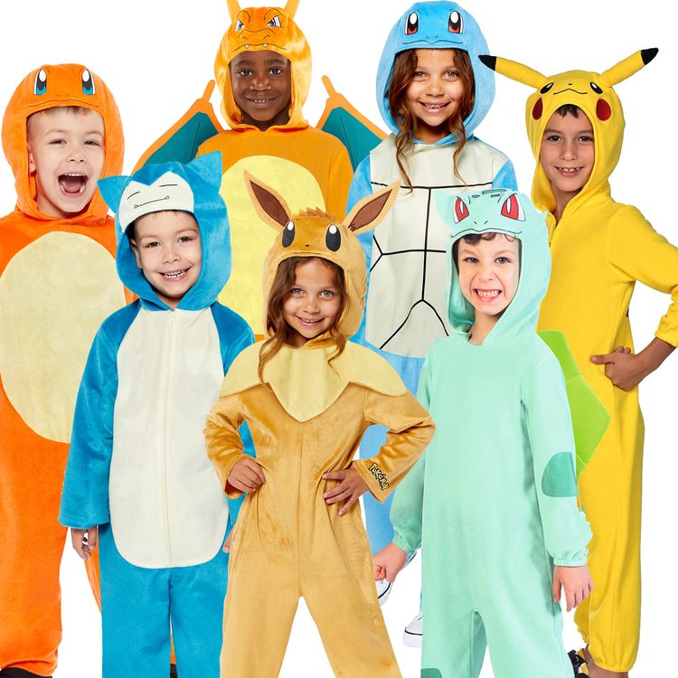 Pokemon Kostüm Glurak Overall orange für Kinder Pokemon Kostüm Glurak Overall für Kinder 3-10 Jahre orange Filmheld Tier Fasching Karneval Mottoparty Lizenzkostüm Manga Comic Serie Kinderfasching