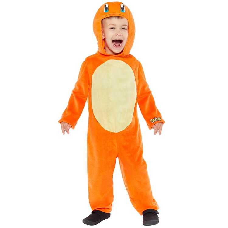 Pokemon Kostüm Glumanda für Kinder Pokemon Kostüm Glumanda für Kinder 3-10 Jahre orange Filmheld Tier Fasching Karneval Mottoparty Lizenzkostüm Manga Comic Serie Kinderfasching